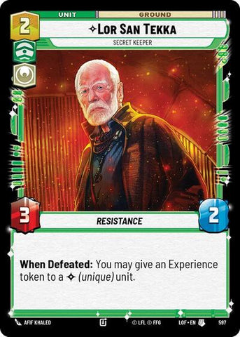 Lor San Tekka, Secret Keeper - Foil (Legends of the Force)(LFL-0597/1159)(U)