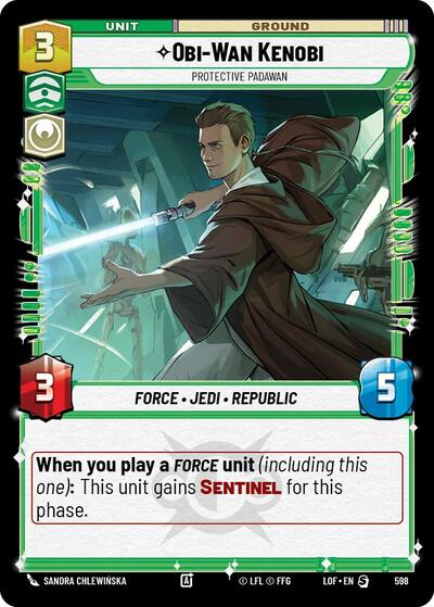 Obi-Wan Kenobi, Protective Padawan - Foil (Legends of the Force)(LFL-0598/1159)(S)