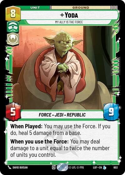 Yoda, My Ally is the Force - Foil (Legends of the Force)(LFL-0603/1159)(L)