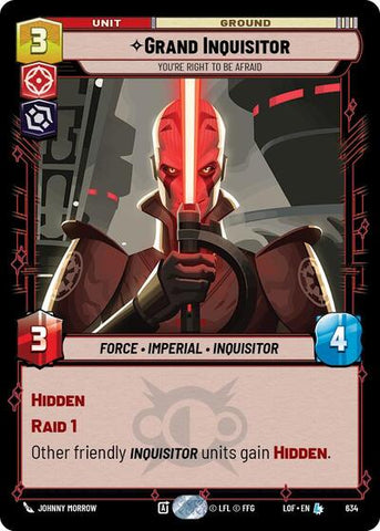 Grand Inquisitor, You're Right to Be Afraid - Foil (Legends of the Force)(LFL-0634/1159)(L)