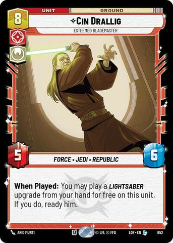 Cin Drallig, Esteemed Blademaster - Foil (Legends of the Force)(LFL-0652/1159)(L)