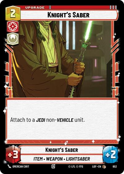 Knight's Saber - Foil (Legends of the Force)(LFL-0653/1159)(C)