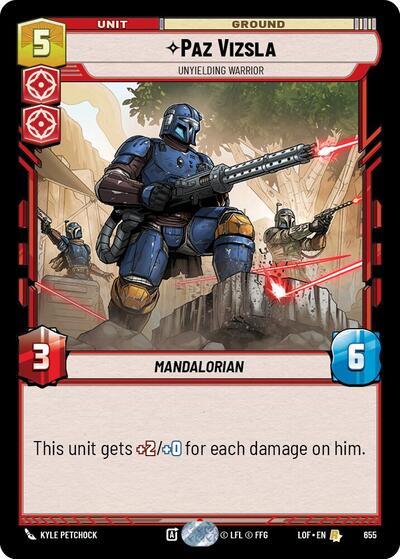 Paz Vizsla, Unyielding Warrior - Foil (Legends of the Force)(LFL-0655/1159)(R)