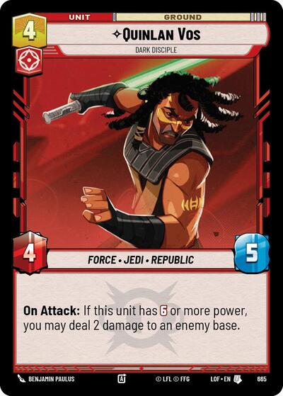 Quinlan Vos, Dark Disciple - Foil (Legends of the Force)(LFL-0665/1159)(U)