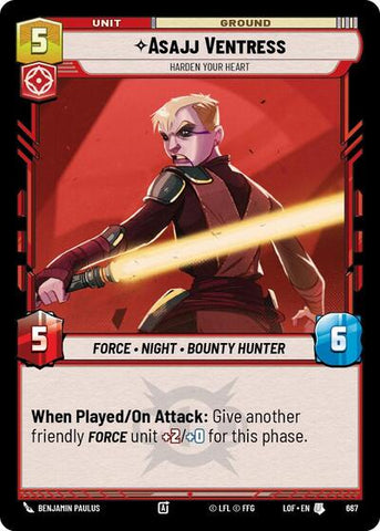 Asajj Ventress, Harden Your Heart - Foil (Legends of the Force)(LFL-0667/1159)(U)