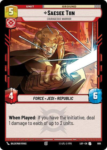 Saesee Tiin, Courageous Warrior - Foil (Legends of the Force)(LFL-0669/1159)(U)