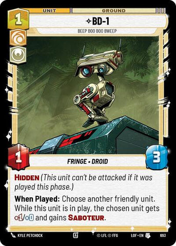 BD-1, Beep Boo Boo Bweep - Foil (Legends of the Force)(LFL-0693/1159)(U)