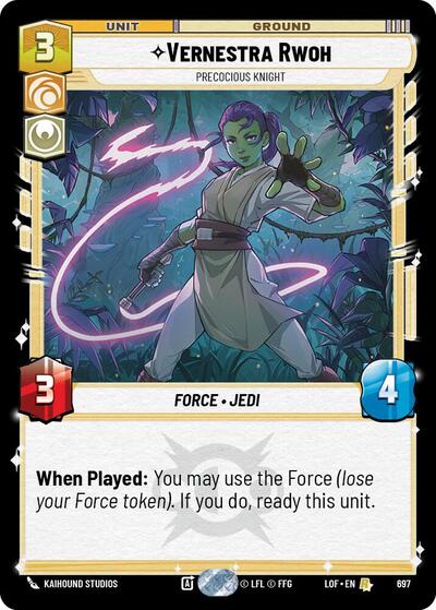 Vernestra Rwoh, Precocious Knight - Foil (Legends of the Force)(LFL-0697/1159)(R)