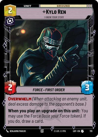 Kylo Ren, I Know Your Story - Foil (Legends of the Force)(LFL-0731/1159)(U)