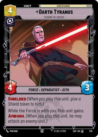 Darth Tyranus, Servant of Sidious - Foil (Legends of the Force)(LFL-0733/1159)(S)