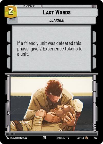 Last Words - Foil (Legends of the Force)(LFL-0765/1159)(C)