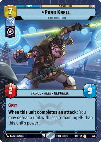 Pong Krell, It's Treason, Then - Hyperspace - Foil (Legends of the Force)(LFL-0778/1159)(R)