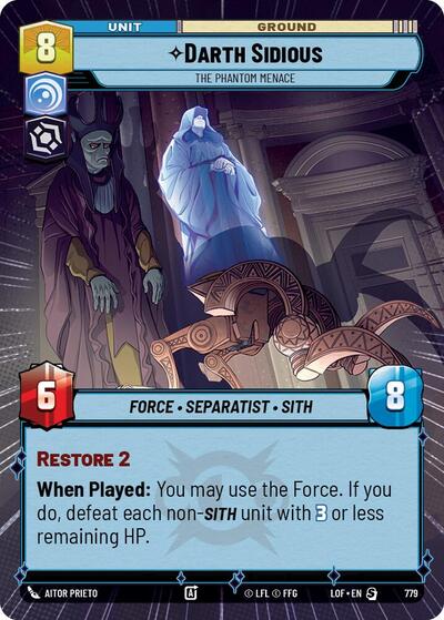 Darth Sidious, The Phantom Menace - Hyperspace - Foil (Legends of the Force)(LFL-0779/1159)(S)