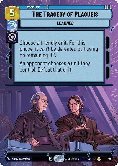The Tragedy of Plagueis - Hyperspace - Foil (Legends of the Force)(LFL-0783/1159)(R)