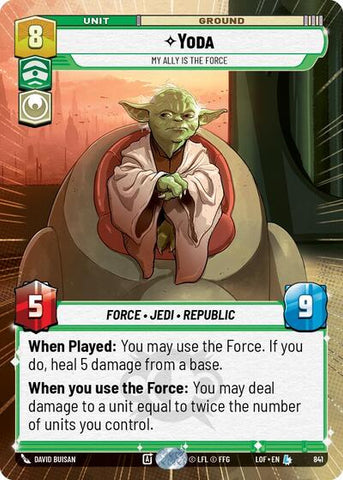 Yoda, My Ally is the Force - Hyperspace - Foil (Legends of the Force)(LFL-0841/1159)(L)