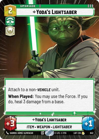 Yoda's Lightsaber - Hyperspace - Foil (Legends of the Force)(LFL-0842/1159)(R)