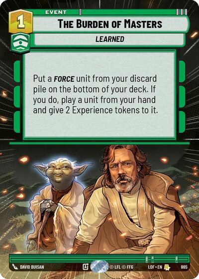 The Burden of Masters - Hyperspace - Foil (Legends of the Force)(LFL-0865/1159)(R)