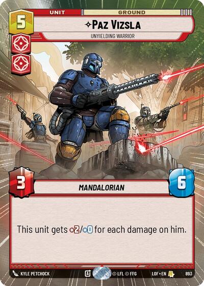 Paz Vizsla, Unyielding Warrior - Hyperspace - Foil (Legends of the Force)(LFL-0893/1159)(R)