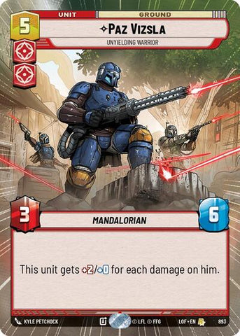 Paz Vizsla, Unyielding Warrior - Hyperspace - Foil (Legends of the Force)(LFL-0893/1159)(R)