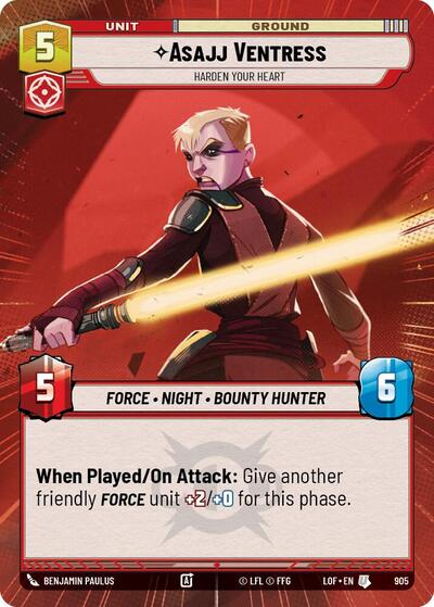 Asajj Ventress, Harden Your Heart - Hyperspace - Foil (Legends of the Force)(LFL-0905/1159)(U)