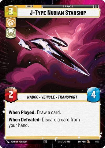 J-Type Nubian Starship - Hyperspace - Foil (Legends of the Force)(LFL-0934/1159)(C)