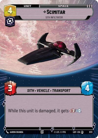 Scimitar, Sith Infiltrator - Hyperspace - Foil (Legends of the Force)(LFL-0973/1159)(S)