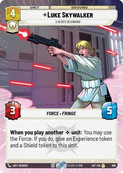 Luke Skywalker, A Hero's Beginning - Hyperspace - Foil (Legends of the Force)(LFL-0989/1159)(R)