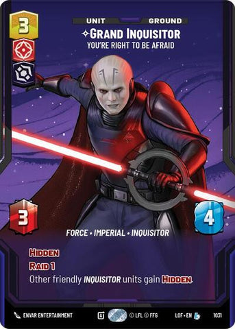 Grand Inquisitor, You're Right to Be Afraid (Prestige) (Legends of the Force)(LFL-1031/1159)(L)