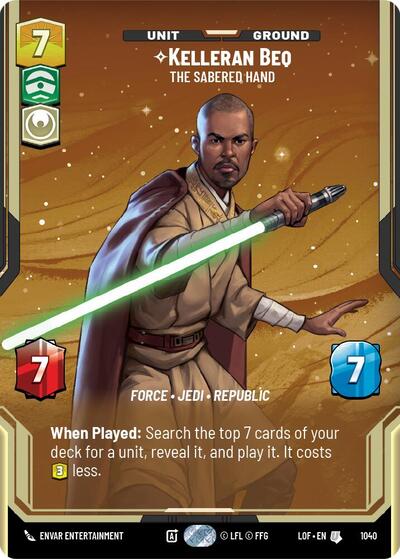 Kelleran Beq, The Sabered Hand (Prestige) (Legends of the Force)(LFL-1040/1159)(U)