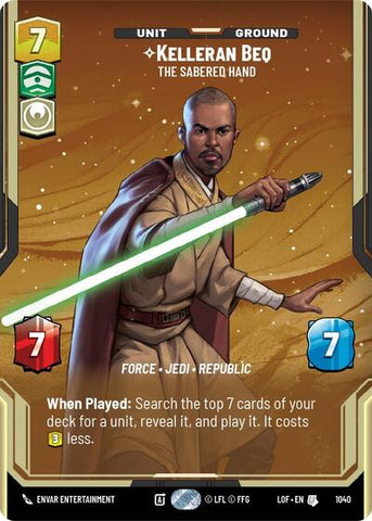 Kelleran Beq, The Sabered Hand (Prestige) (Legends of the Force)(LFL-1040/1159)(U)