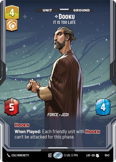 Dooku, It Is Too Late (Prestige) (Legends of the Force)(LFL-1043/1159)(U)