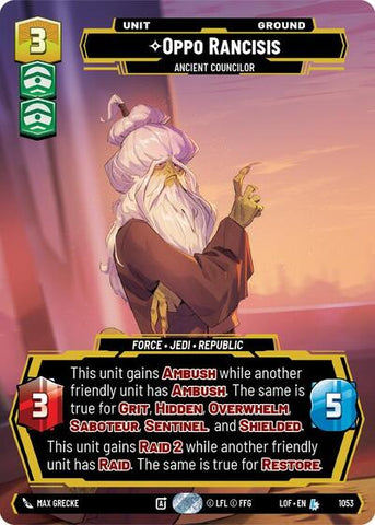 Oppo Rancisis, Ancient Councilor (Prestige) (Legends of the Force)(LFL-1053/1159)(L)