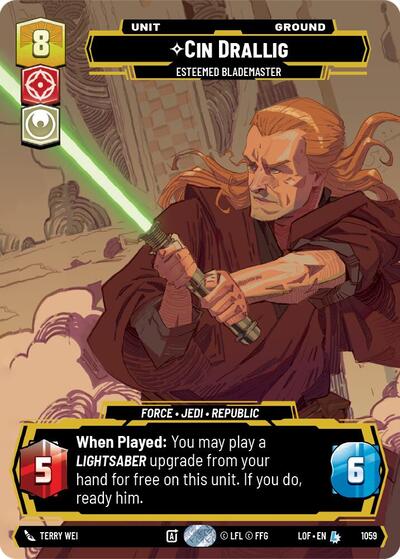 Cin Drallig, Esteemed Blademaster (Prestige) (Legends of the Force)(LFL-1059/1159)(L)