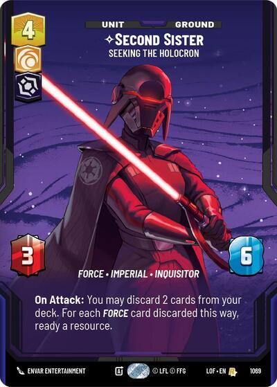 Second Sister, Seeking the Holocron (Prestige Foil) - Foil (Legends of the Force)(LFL-1069/1159)(R)