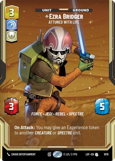 Ezra Bridger, Attuned With Life (Prestige Foil) - Foil (Legends of the Force)(LFL-1078/1159)(U)
