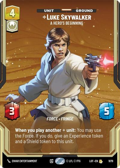 Luke Skywalker, A Hero's Beginning (Prestige Foil) - Foil (Legends of the Force)(LFL-1079/1159)(R)