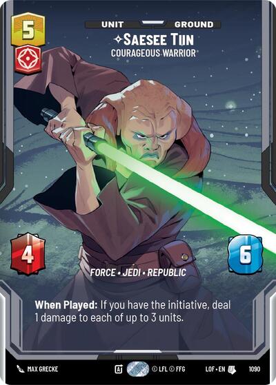 Saesee Tiin, Courageous Warrior (Prestige Foil) - Foil (Legends of the Force)(LFL-1090/1159)(U)