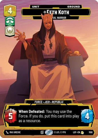 Eeth Koth, Spiritual Warrior (Prestige Foil) - Foil (Legends of the Force)(LFL-1100/1159)(R)