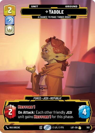 Yaddle, A Chance To Make Things Right (Prestige Foil) - Foil (Legends of the Force)(LFL-1101/1159)(R)