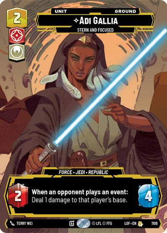 Adi Gallia, Stern and Focused (Prestige Foil) - Foil (Legends of the Force)(LFL-1106/1159)(R)