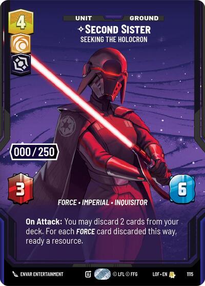 Second Sister, Seeking the Holocron (Serialized) - Foil (Legends of the Force)(LFL-1115/1159)(R)