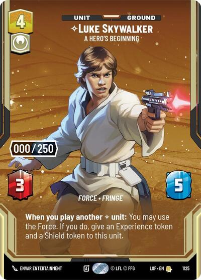 Luke Skywalker, A Hero's Beginning (Serialized) - Foil (Legends of the Force)(LFL-1125/1159)(R)