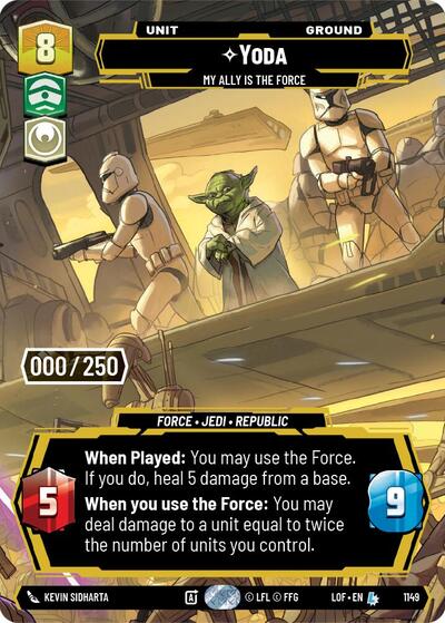 Yoda, My Ally is the Force (Serialized) - Foil (Legends of the Force)(LFL-1149/1159)(L)