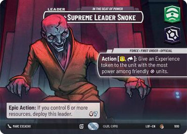 Supreme Leader Snoke, In the Seat of Power (Showcase) - Foil (Legends of the Force)(LFL-1010/1159)(C)