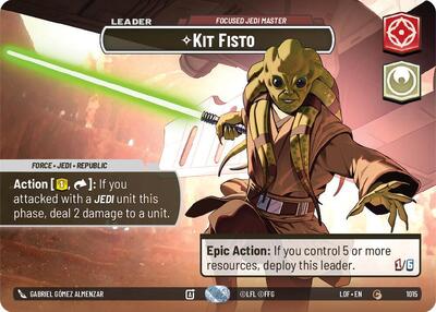 Kit Fisto, Focused Jedi Master (Showcase) - Foil (Legends of the Force)(LFL-1015/1159)(C)