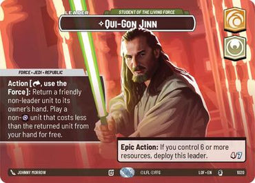 Qui-Gon Jinn, Student of the Living Force (Showcase) - Foil (Legends of the Force)(LFL-1020/1159)(S)