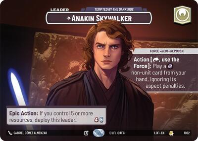 Anakin Skywalker, Tempted by the Dark Side (Showcase) - Foil (Legends of the Force)(LFL-1022/1159)(R)