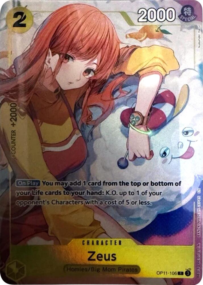 Zeus [Official Playmat -Bandai Card Games Fest 24-25 Edition-] [Foil] (One Piece Promotion Cards)(OP11-106)(R)