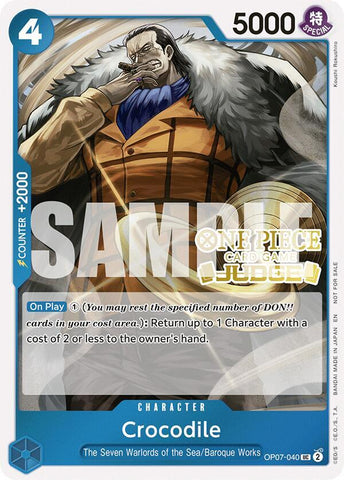 Crocodile [Judge Pack Vol. 6] [Foil] (One Piece Promotion Cards)(OP07-040)(UC)