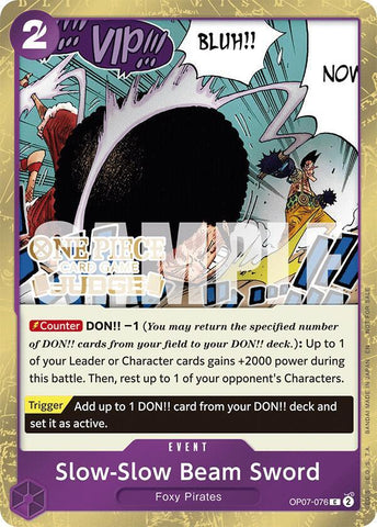 Slow-Slow Beam Sword [Judge Pack Vol. 6] [Foil] (One Piece Promotion Cards)(OP07-076)(C)
